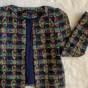 Zara multicolor tweed blazer